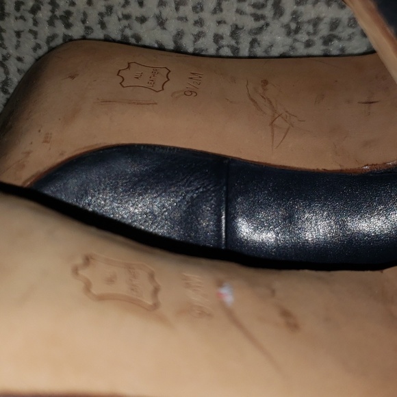 Tory Burch Navy Blue Ribbon Heels 9 1/2 - Picture 7 of 8